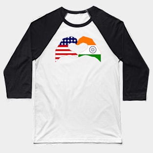 We Heart USA & India Patriot Flag Series Baseball T-Shirt